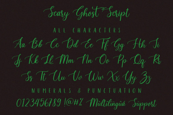 Scary Ghost Font Poster 2