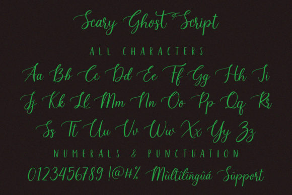 Scary Ghost Font Poster 2