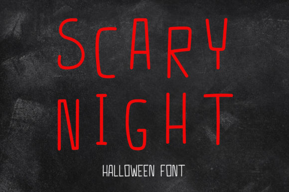 Scary Night Font Poster 1