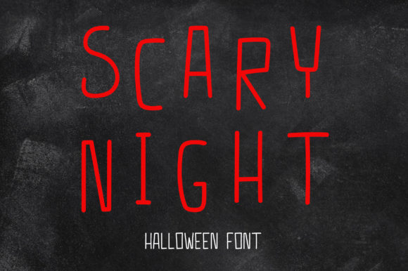 Scary Night Font Poster 1