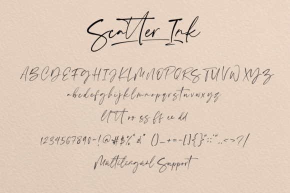 Scatter Ink Font Poster 12