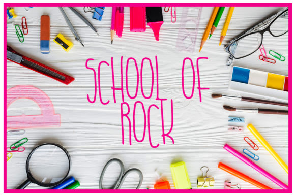 School of Rock Font Poster 1