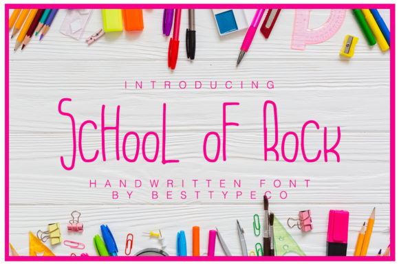 School of Rock Font Poster 2