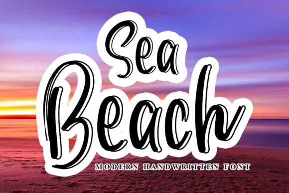 Sea Beach Font Sea Beach Font Poster 1