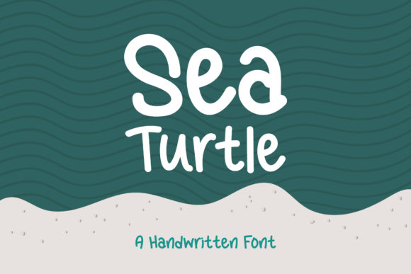 Sea Turtle Font Poster 1