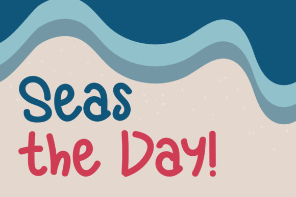 Sea Turtle Font Poster 2