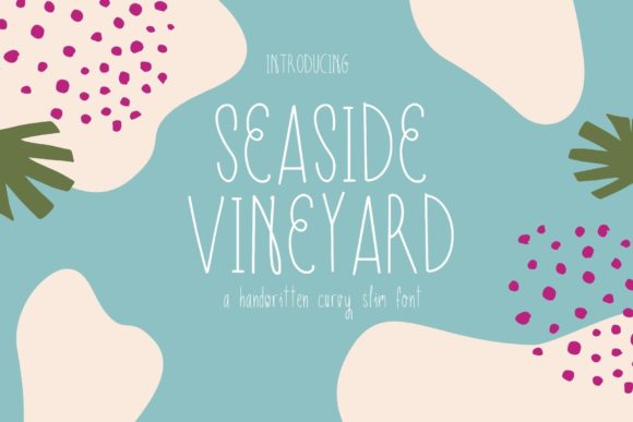 Seaside Vineyard Font Poster 1
