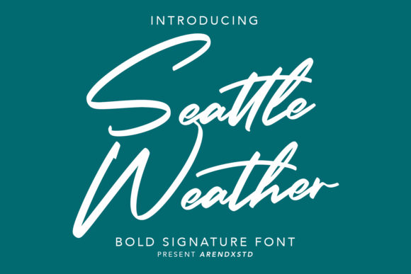 Seattle Weather Font Poster 1