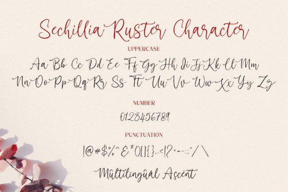 Sechillia Ruster Font Poster 8