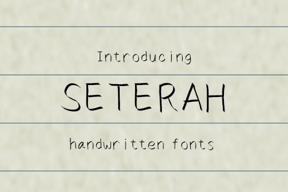 Seterah Font Poster 1