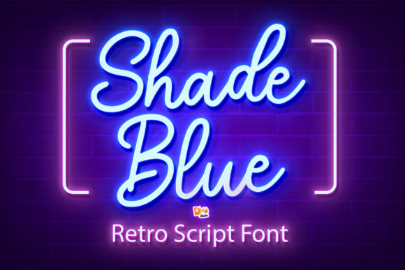Shade Blue Font Poster 1