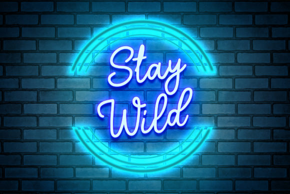 Shade Blue Font Poster 2