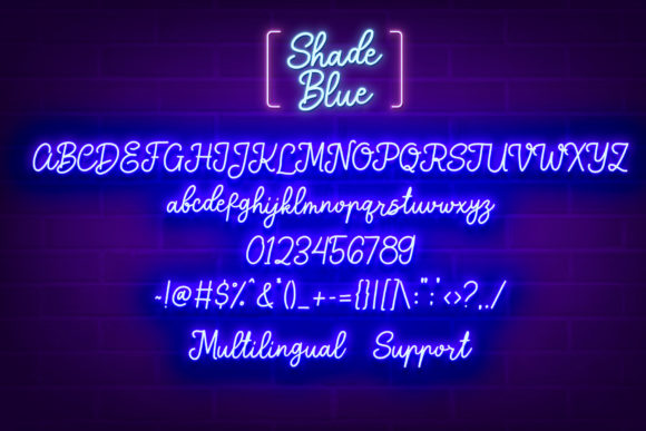 Shade Blue Font Poster 5
