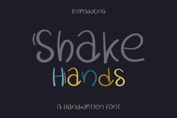 Shake Hands Font Poster 1