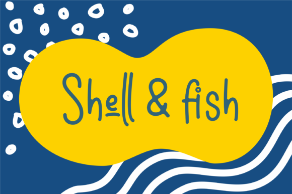 Shell & Fish Font Poster 1