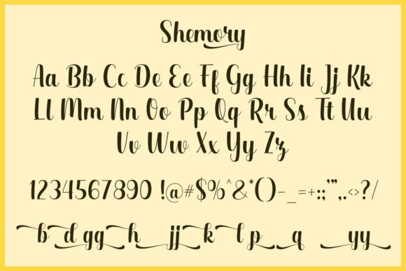 Shemory Font Poster 5