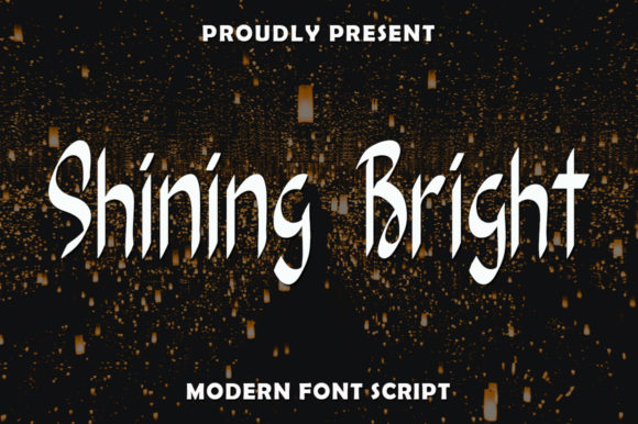 Shining Bright Font Poster 1