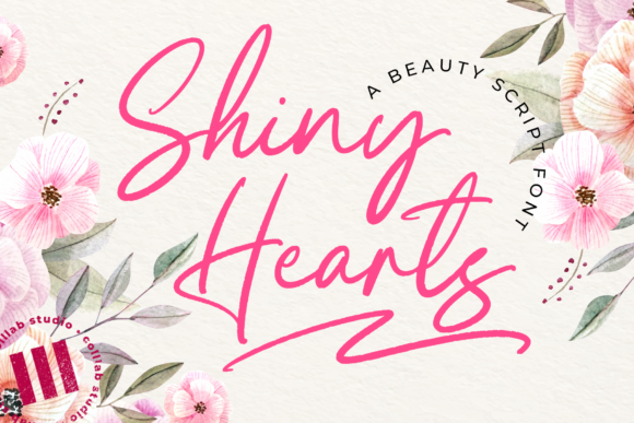 Shiny Hearts Font Poster 1