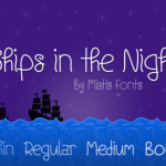 Ships in the Night Font Poster 1