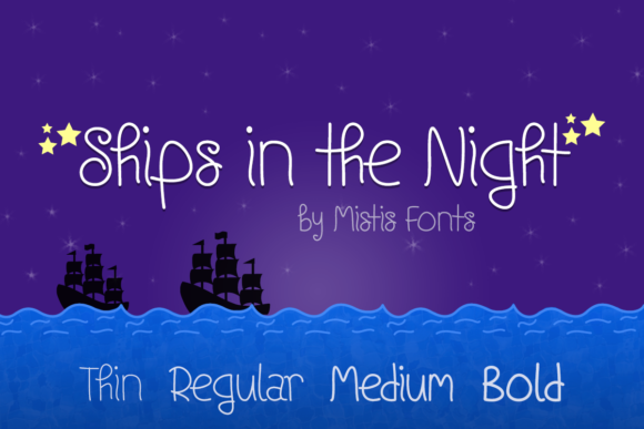 Ships in the Night Font Poster 1