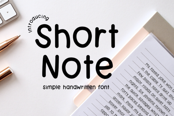 Short Note Font Poster 1