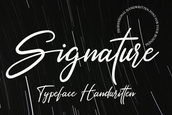 Signature Font Signature Font Poster 1