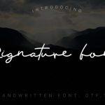 Signature Font Poster 1