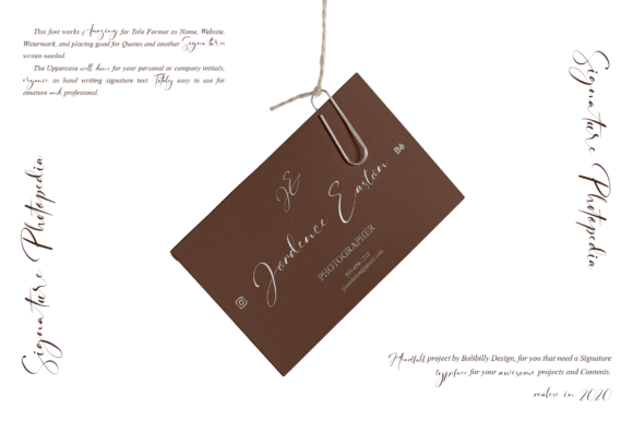 Signature Photopedia Font Poster 2