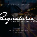 Signaturia Font Poster 1