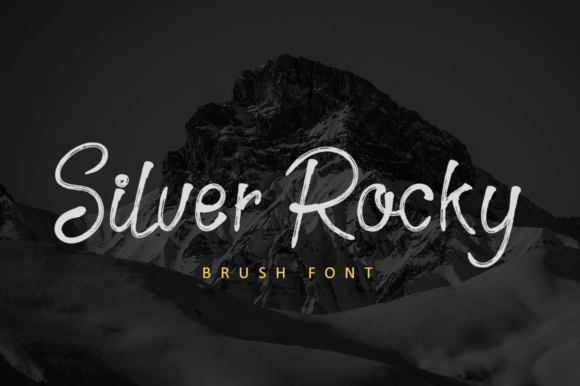 Silver Rocky Font Poster 1