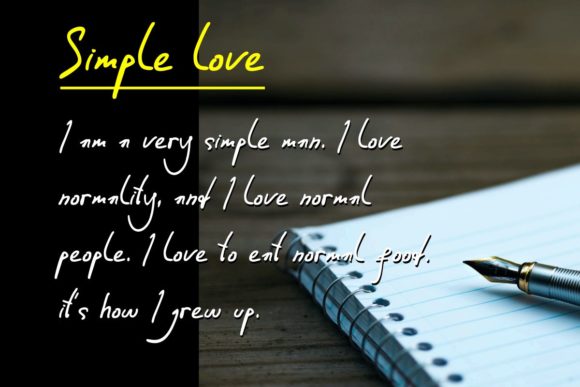 Simple Love Font Poster 2