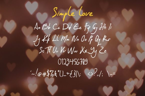 Simple Love Font Poster 3