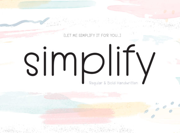 Simplify Font Poster 1