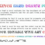 Sketch Hand Drawn Font Poster 2