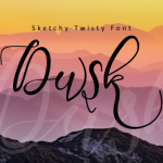 Sketchy Twisty Font Poster 3