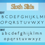 Sloth Slide Font Poster 3