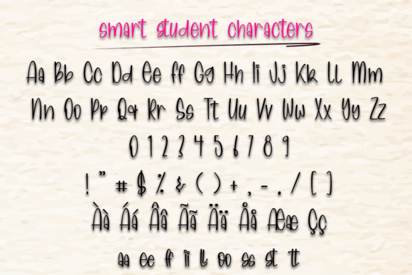 Smart Student Font Poster 5