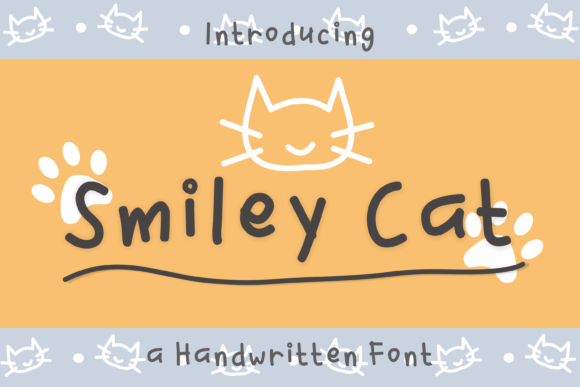 Smiley Cat Font Poster 1
