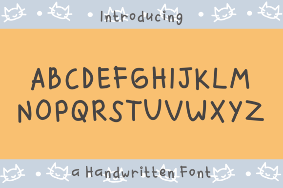 Smiley Cat Font Poster 2