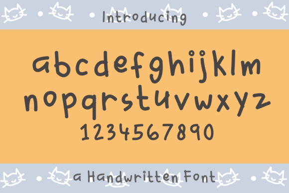Smiley Cat Font Poster 3