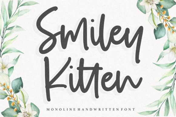 Smiley Kitten Font Poster 1