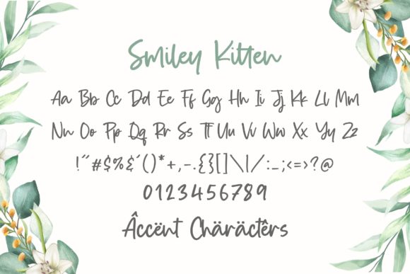 Smiley Kitten Font Poster 6