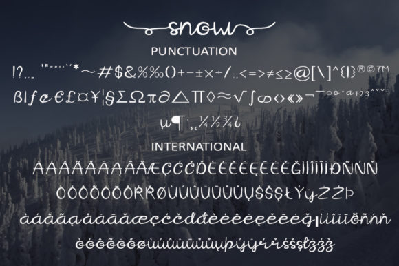 Snow Font Poster 3
