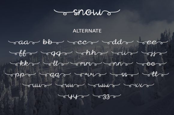 Snow Font Poster 4