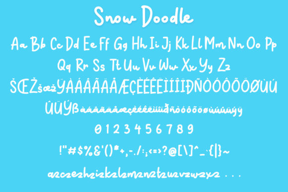 Snow Doodle Font Poster 6