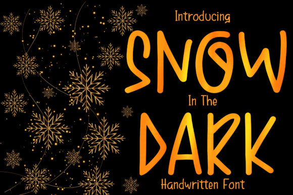 Snow in the Dark Font Poster 1
