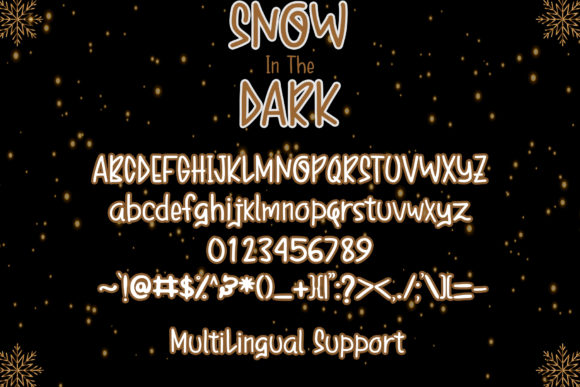 Snow in the Dark Font Poster 6