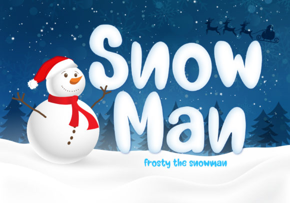 Snow Man Font Poster 1