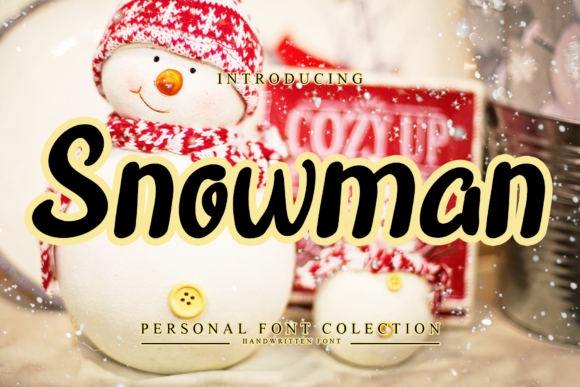 Snowman Font Poster 1