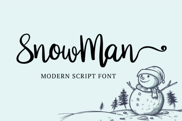 Snowman Font Poster 1